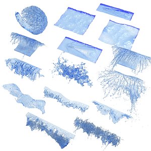 3D 15 Waves collection model
