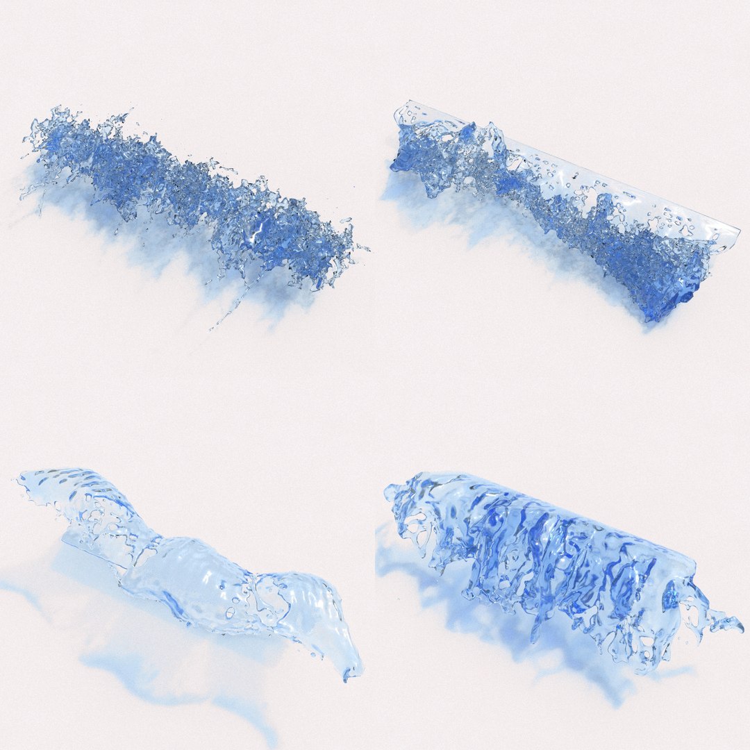 3D 15 Waves Collection Model - TurboSquid 2240408