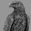 Majestic Eagle Statue High-Detail PBR Stone Sculpture Low-poly 3D model 3D