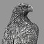 Majestic Eagle Statue High-Detail PBR Stone Sculpture Low-poly 3D model 3D