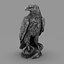 Majestic Eagle Statue High-Detail PBR Stone Sculpture Low-poly 3D model 3D