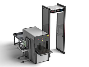 3D model Security Inspection Machine Airport Checkpoint Equipment Asset