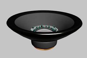 speaker with beads