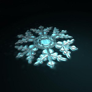 3D snowflake snow