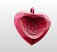 K-O 3D-Printable Valentine Crystal-Heart-TwoLetters Pendant