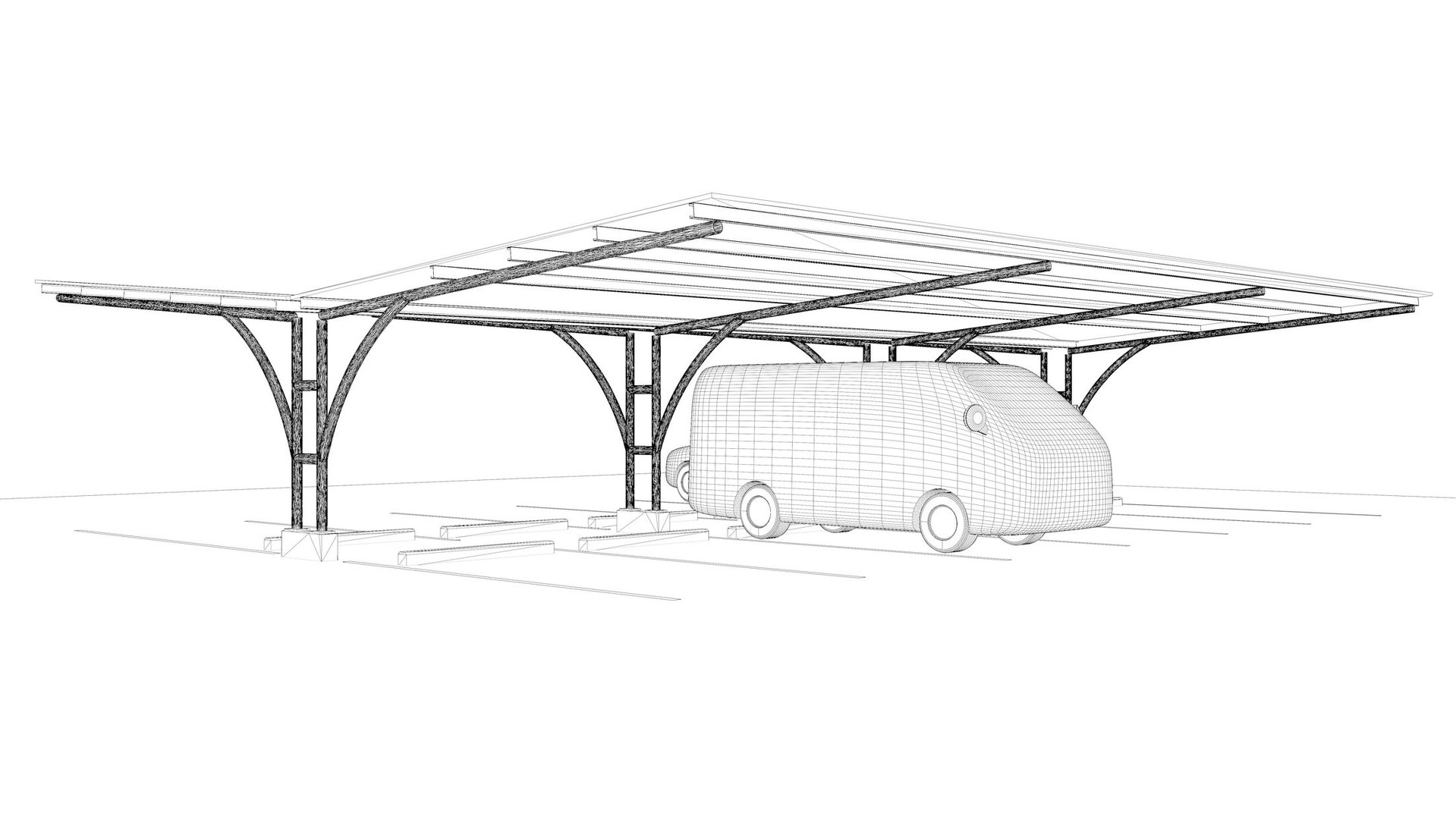 3D Model Carport 24u02 - TurboSquid 2269134