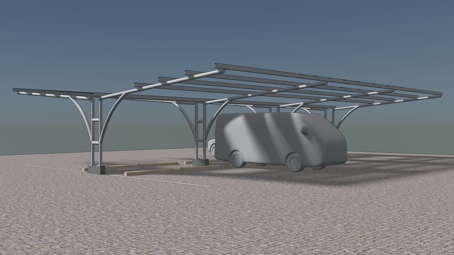 3D Model Carport 24u02 - TurboSquid 2269134