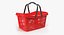 3D shopping baskets trolley roll