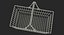3D shopping baskets trolley roll