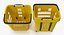3D shopping baskets trolley roll