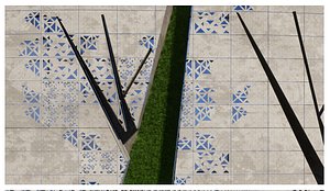 3D metal panel perforated model