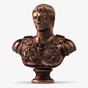 Roman Emperor Bust Cast Bronze for 3D Print