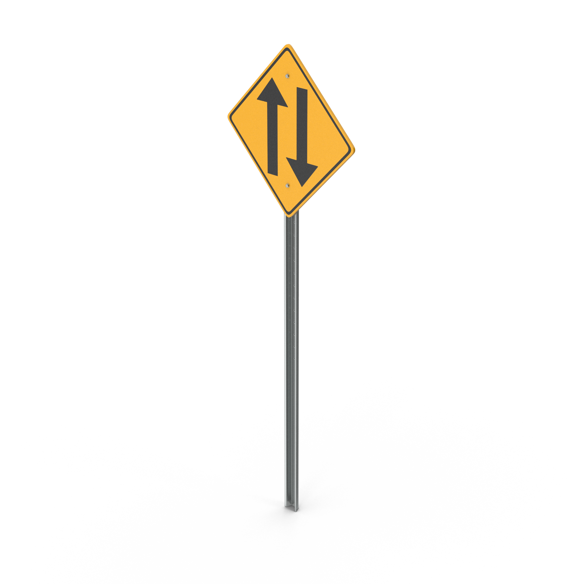 modelo 3d Poste de señal de tráfico bidireccional - TurboSquid 2045637