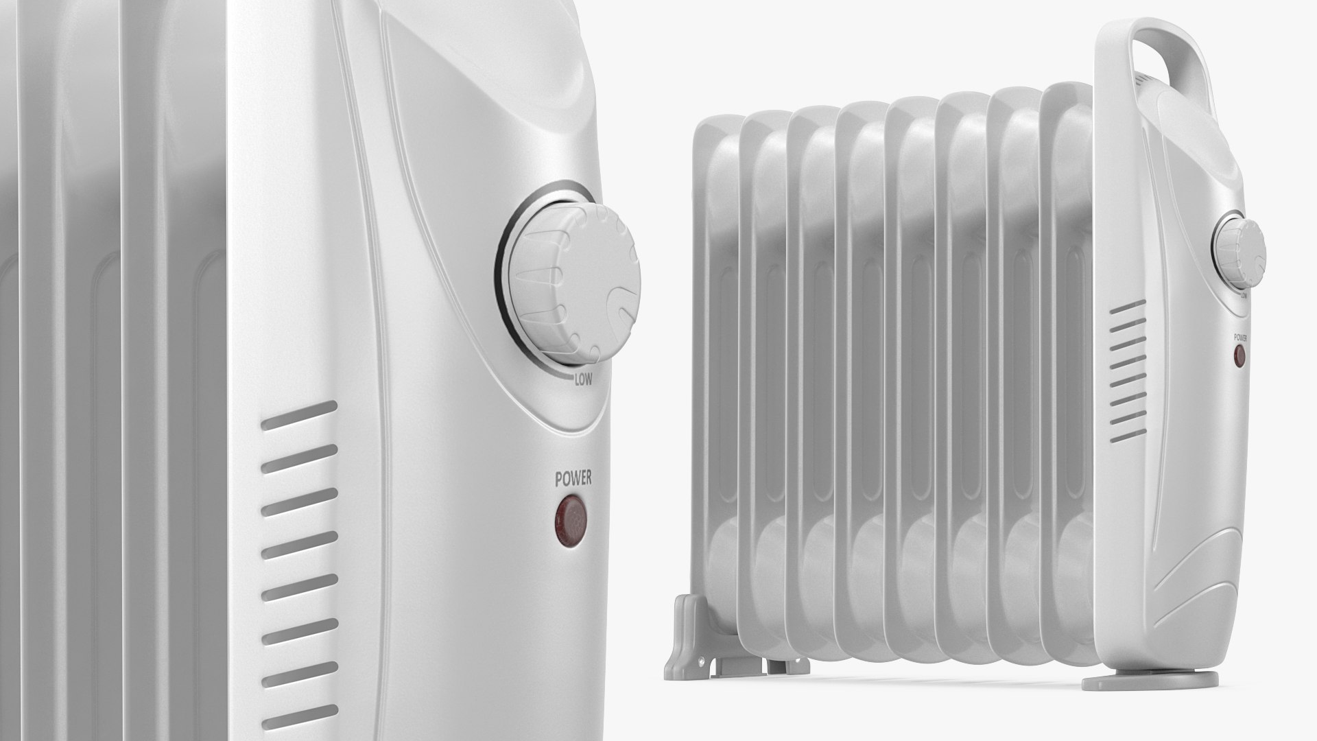 Electric Heater Oil Filled Radiator 3D model preview