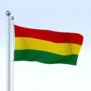 3d flag pole model