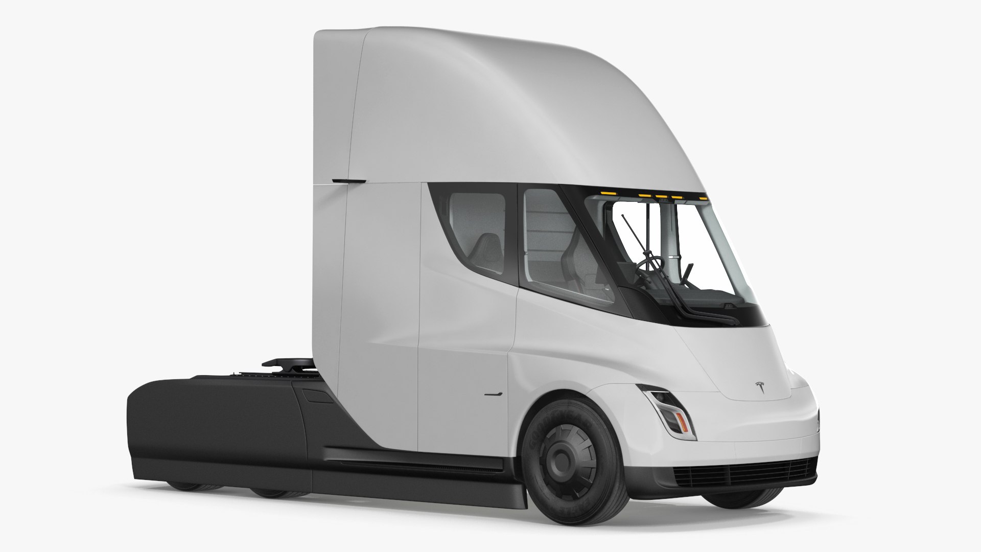 Tesla Semi Truck Painted Mockup 3D model preview