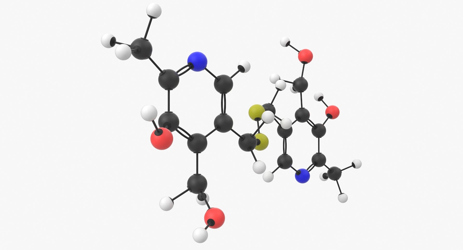 3D Vitamin B6 Pyritinol Molecule - TurboSquid 1423993
