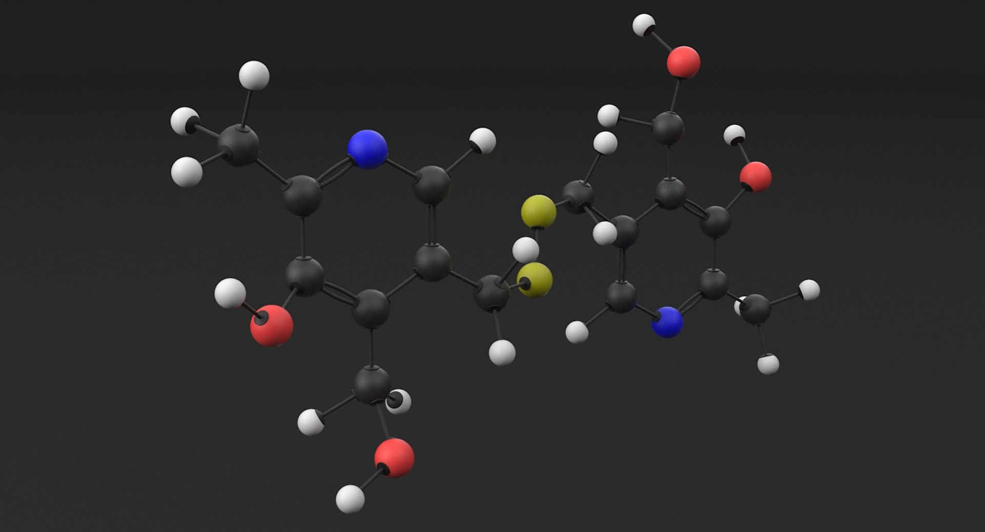 3D Vitamin B6 Pyritinol Molecule - TurboSquid 1423993