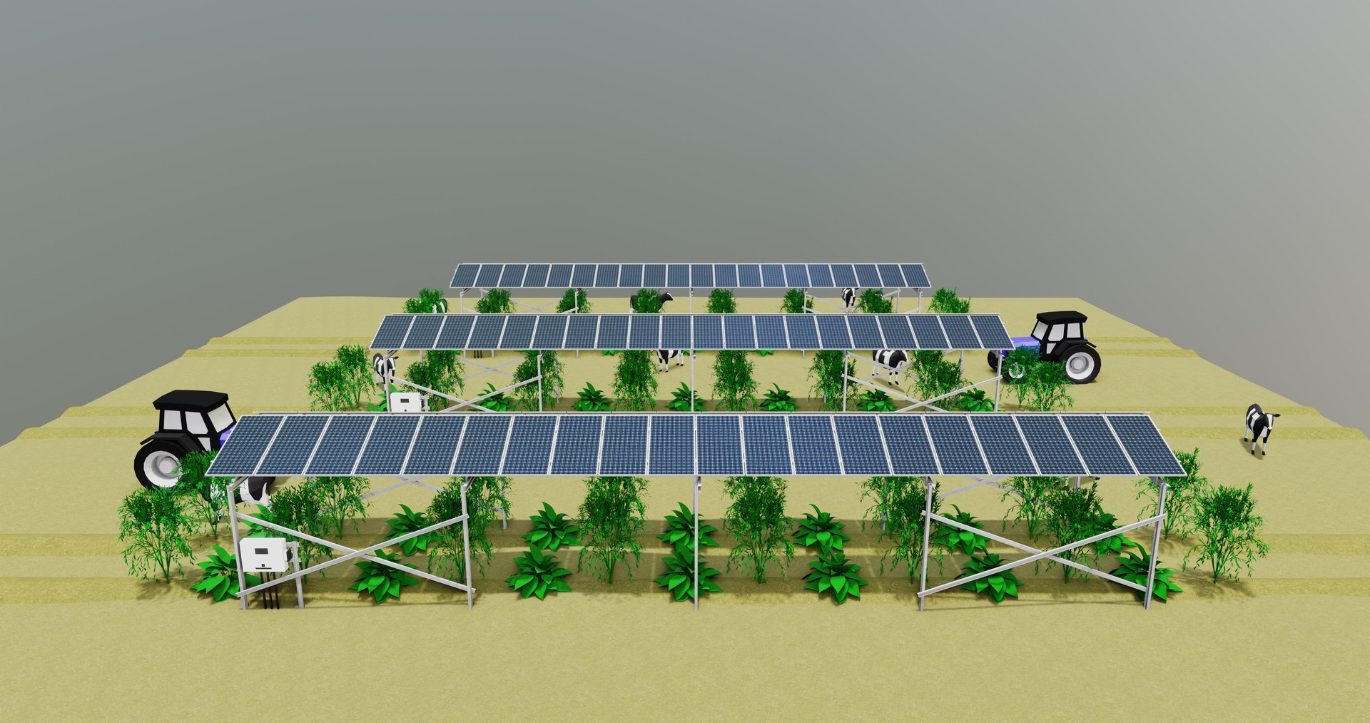 Lowpoly Agricultural Solar Energy Systems Type-2 model https://p.turbosquid.com/ts-thumb/oJ/pNOmP7/Cv/2/jpg/1747511432/1920x1080/fit_q87/9cdd7e091535aa166d220db0778d149fc2317e5a/2.jpg