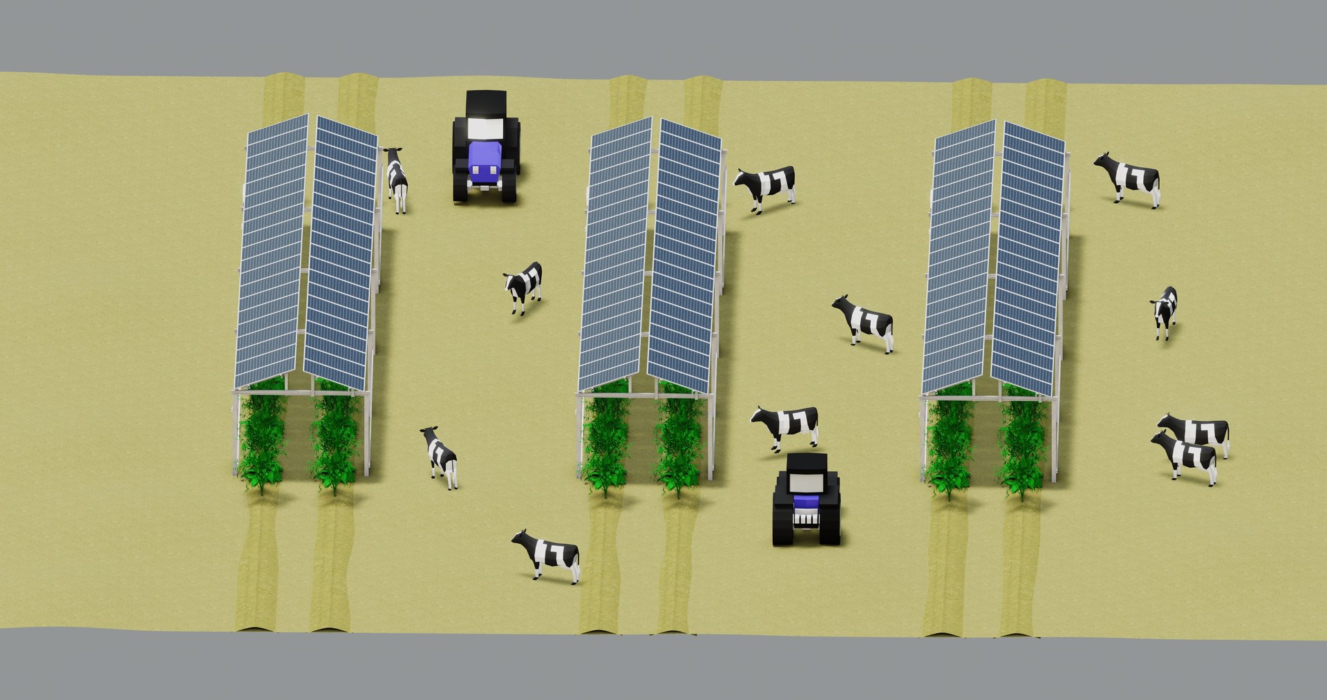 Lowpoly Agricultural Solar Energy Systems Type-2 model https://p.turbosquid.com/ts-thumb/oJ/pNOmP7/Gu/15/jpg/1747511453/1920x1080/fit_q87/466bd89be957f286ab61857bee1fcea009987c33/15.jpg