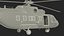 Hélicoptère MI-171 A3 Blanc Rigged pour Cinema 4D