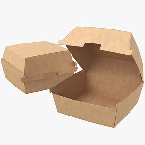 Hamburger Packaging Opened And Closed