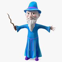 Old Wizard Cartoon Character