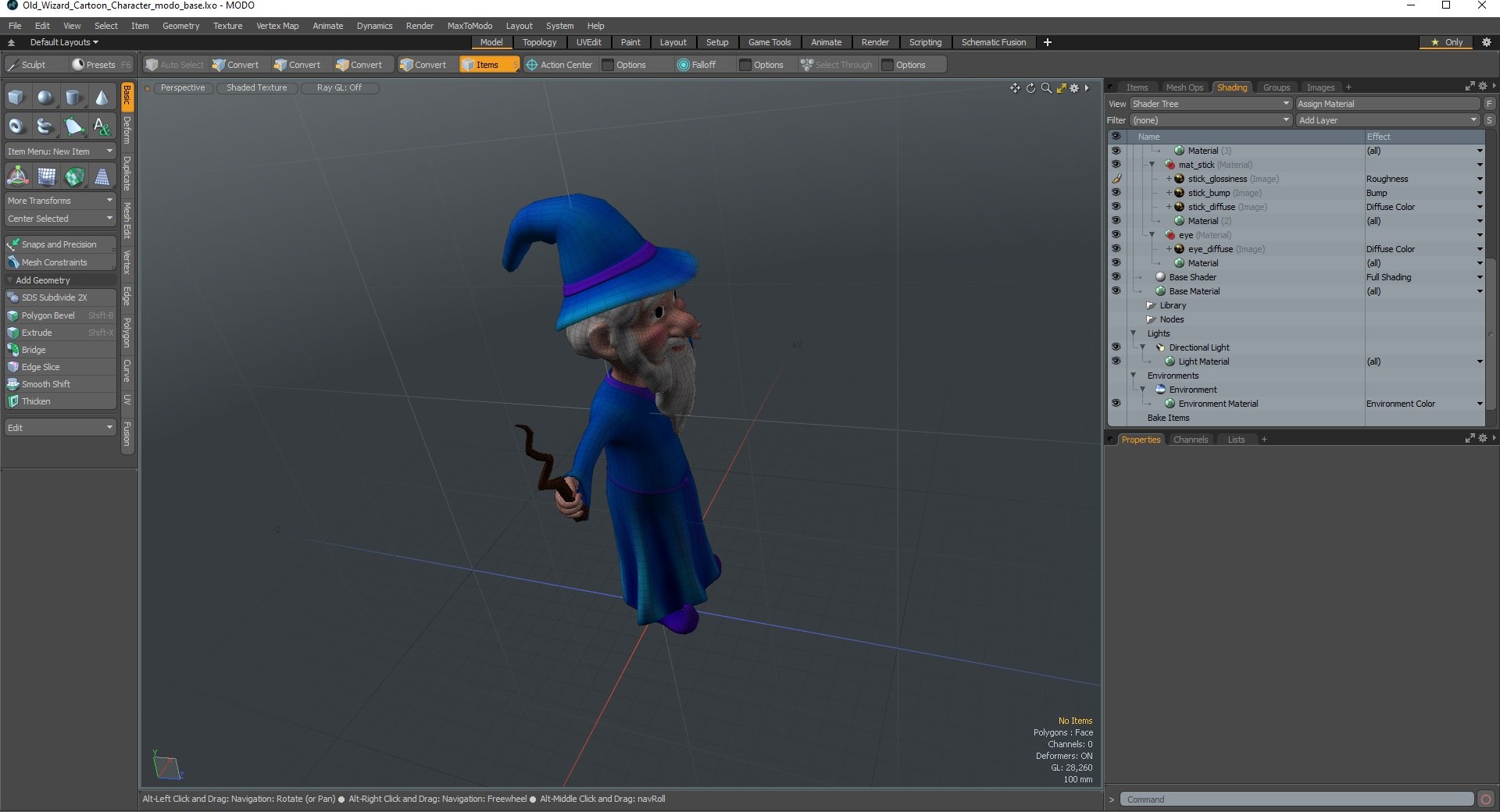 Old Wizard Cartoon Character Model - TurboSquid 2131008