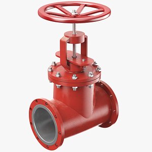 Red Industrial Valve