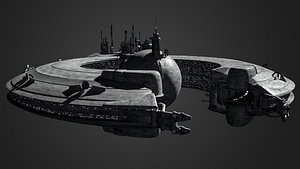 lucrehulk-class battleship capital ship 3D model
