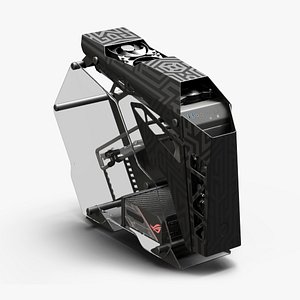 Modern Gaming PC Case Empty 3D model