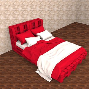 pallette bed 3D model
