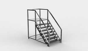 Warehouse Safety Steps 01 3D model 3D model