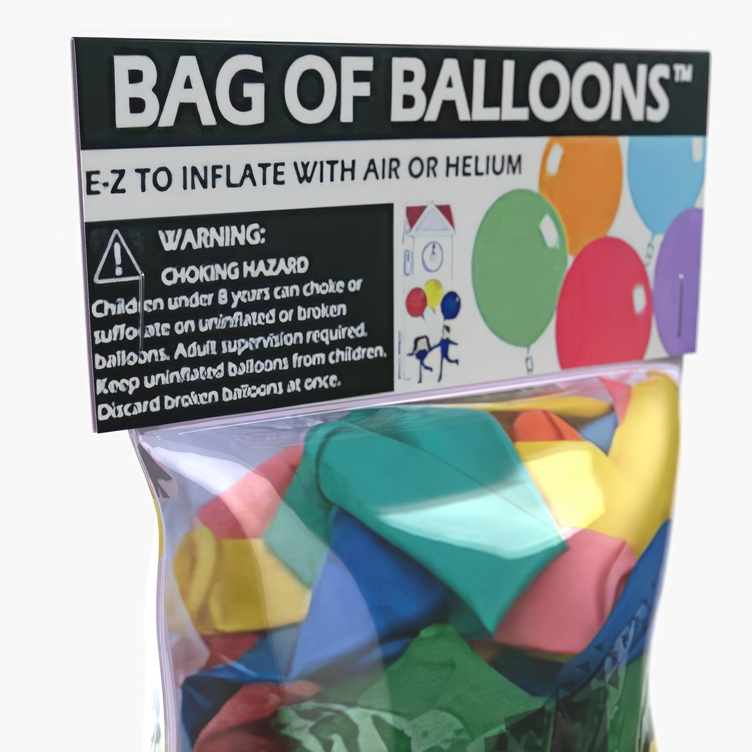 Bag Of Balloons 3D Model - TurboSquid 2088166