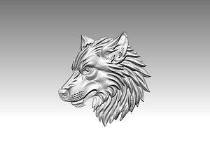 Wolf relief  Head 3D