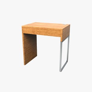 3D Mini Desk 1 - Bamboo Wood model
