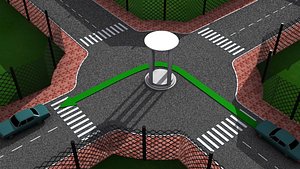 Sample 3D Illustration of Traffic Rule