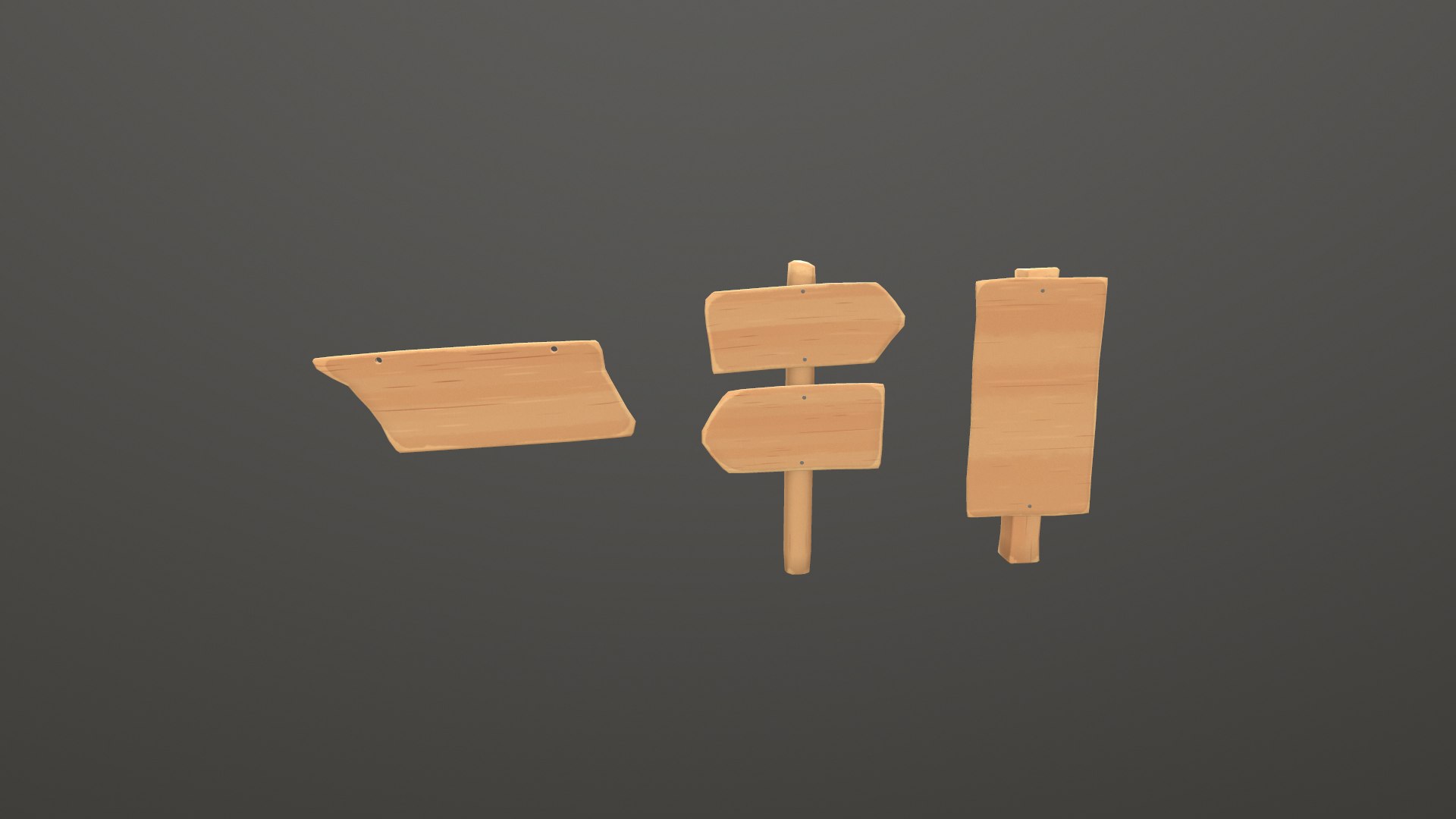 3D Stylized Wooden Signs Pack Model - TurboSquid 2030013
