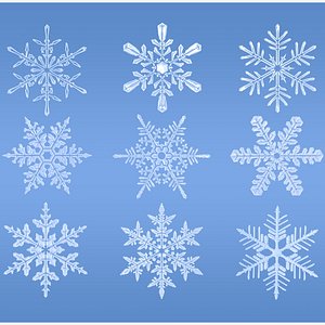 Snowflakes set