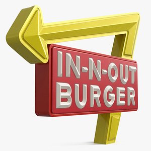In N Out Burger Sign 3D model