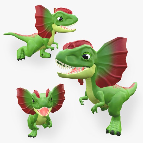 3D model Dilophosaurus Teen - Dinosaur Character