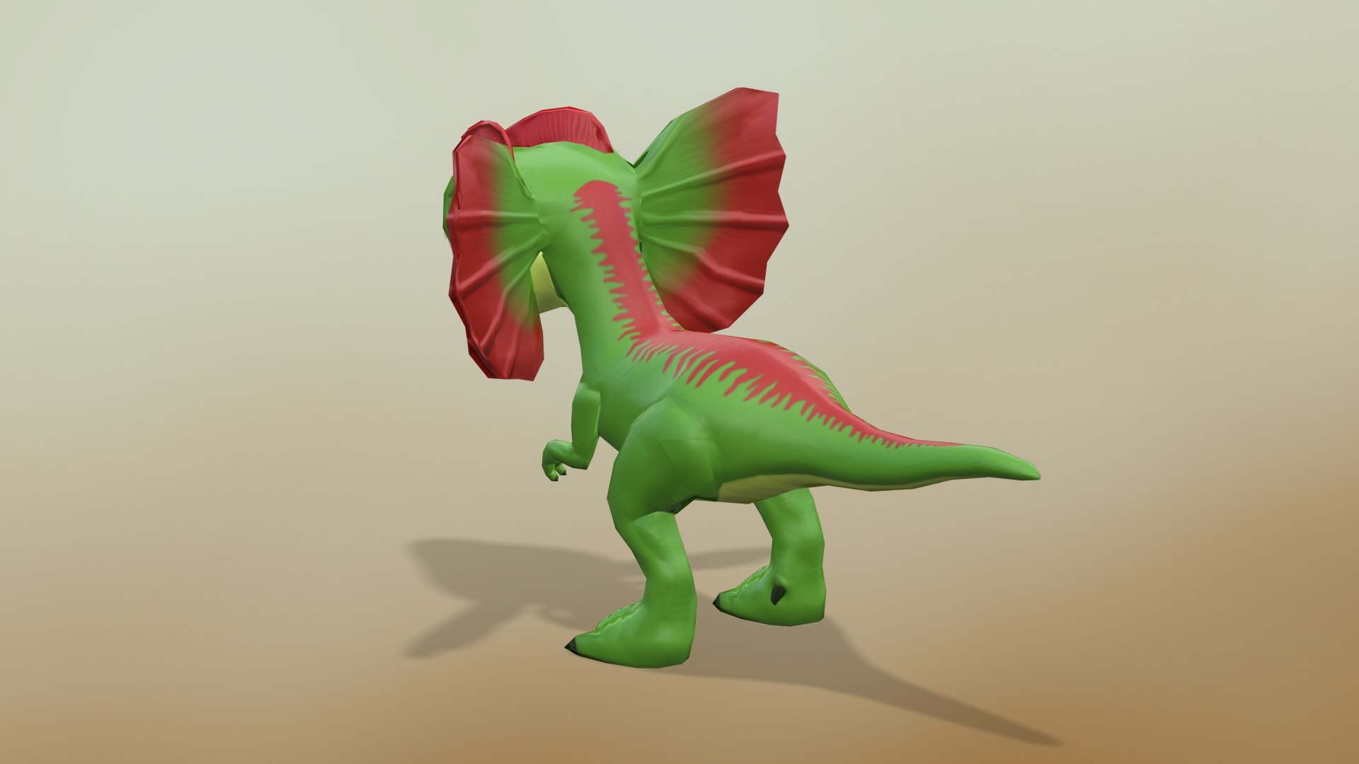 3D Model Dilophosaurus Teen - Dinosaur Character - TurboSquid 2195157