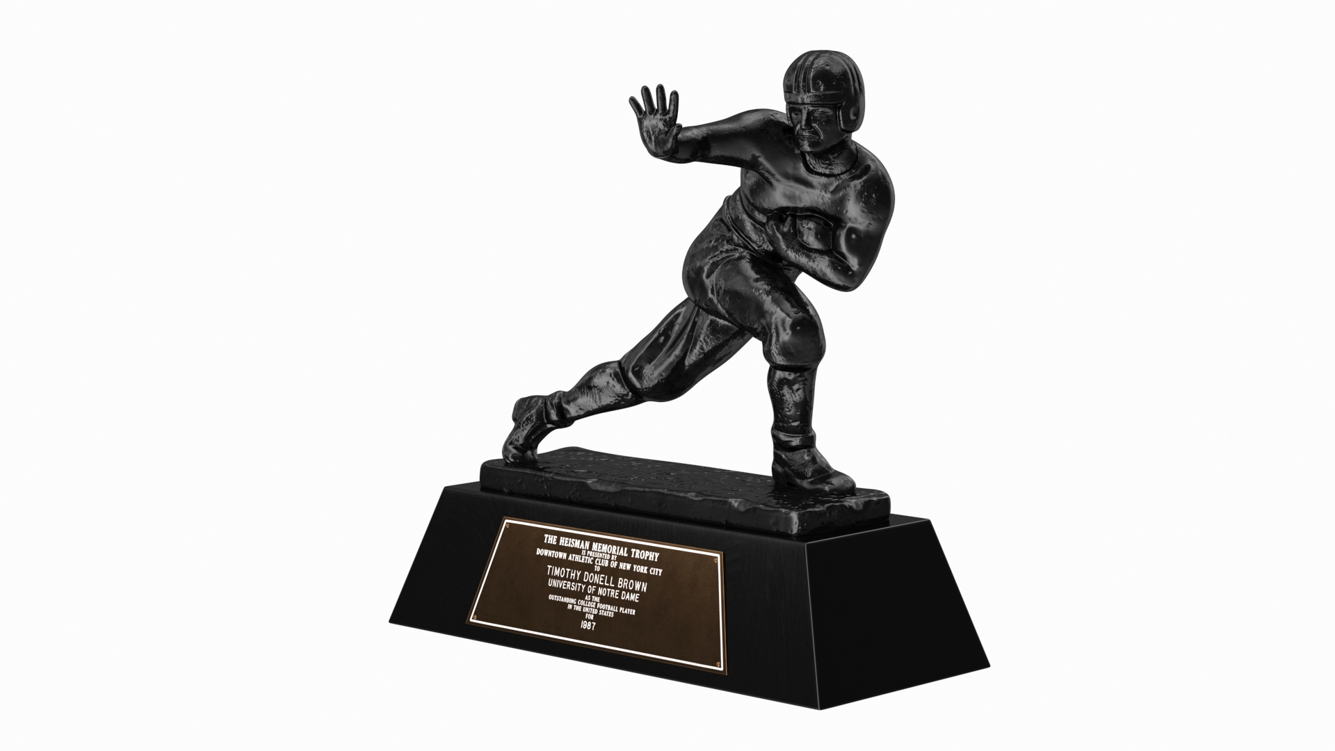 Heisman Memorial Trophy Black model TurboSquid 1987637