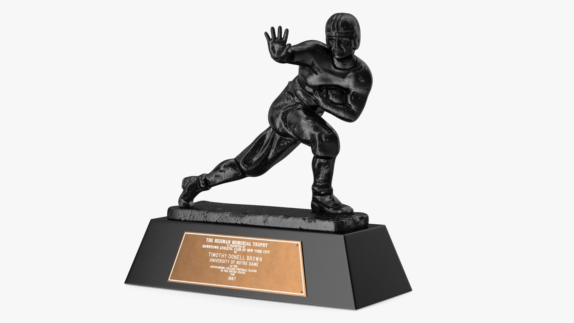 Heisman Memorial Trophy Black model TurboSquid 1987637