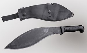 kukri knife PBR Low-poly