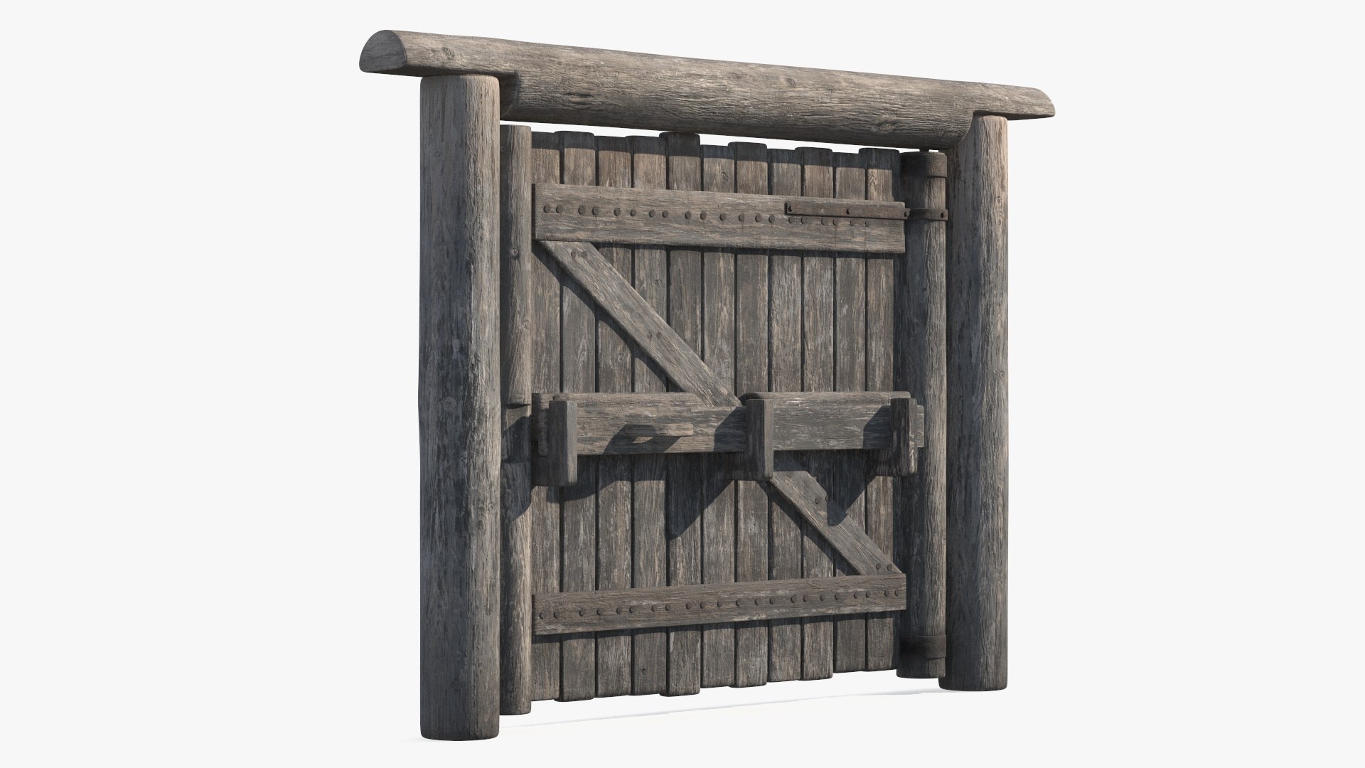Old Faded Gate 3D model preview