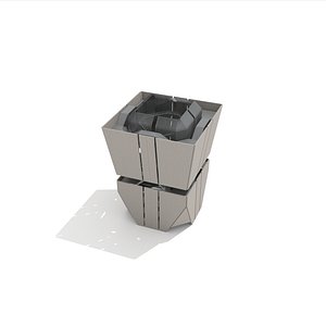 Brutalist Industrial Building 17 3D