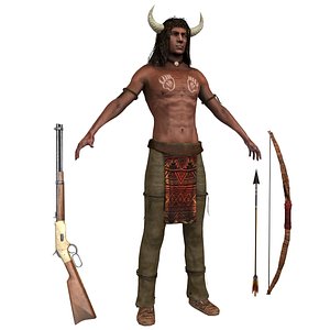 3D model native american