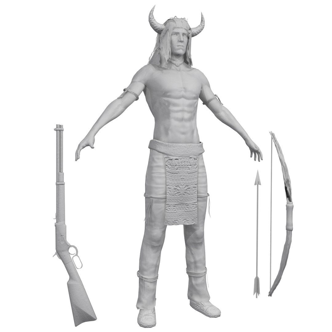 3D Model Native American - TurboSquid 1258048