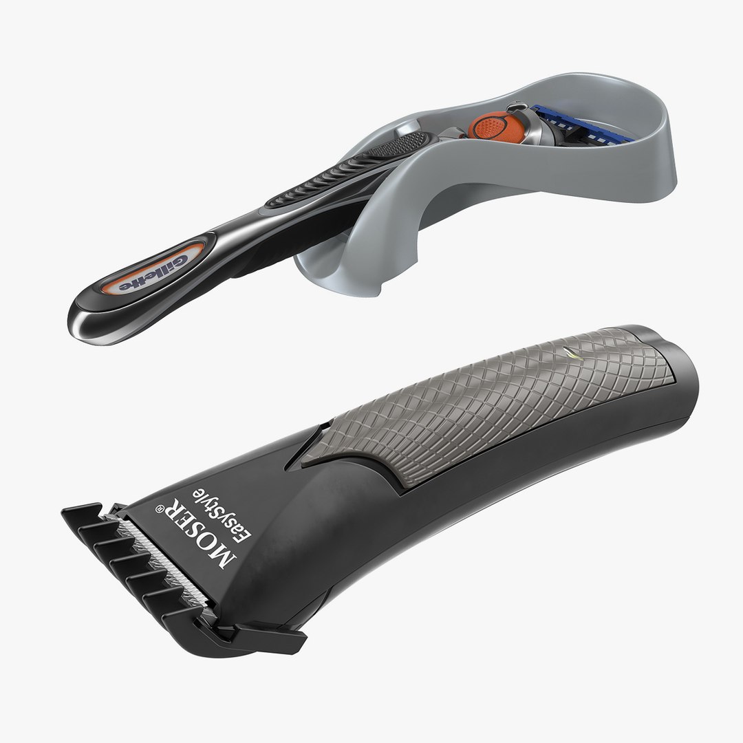 Razor and Trimmer Collection 3D model preview